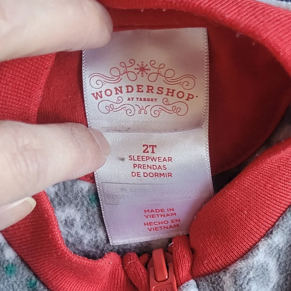 Target Wondershop 2T Toddler Christmas Print Bodysuit Pajamas